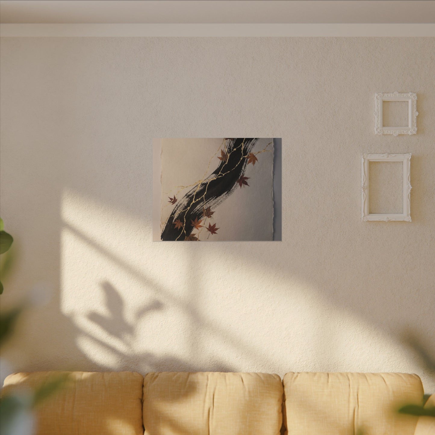 Dawn Ink Brushstroke Canvas Art - Kintsugi Ma