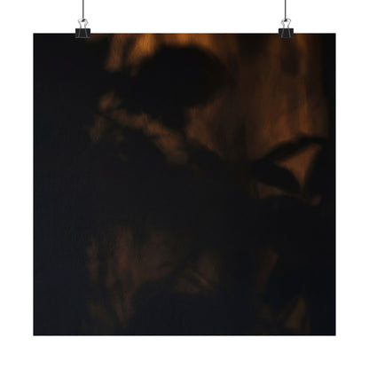 Shadow Play Summer Wall Art Print | Dark Japandi Atmospheric Design