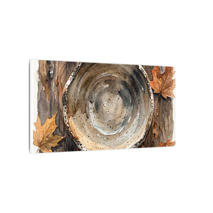 Ma Ceramic Bowl Canvas Art - Japandi Watercolor