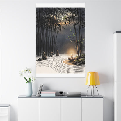 Tranquil Bamboo Grove Canvas Art - Karesansui Zen