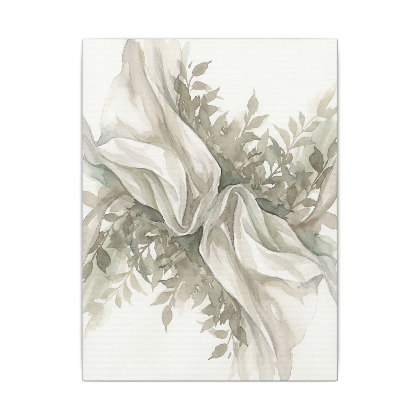 Summer Silk Drape Watercolor Canvas Art | Cozy Decor