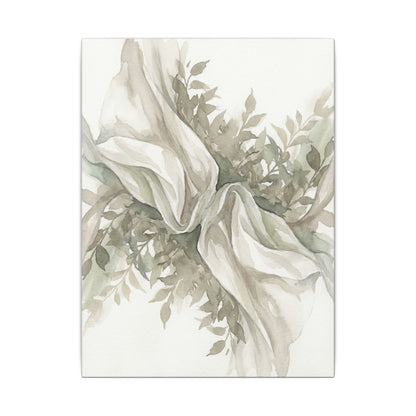 Summer Silk Drape Watercolor Canvas Art | Cozy Decor
