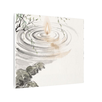 Water Ripple Sumi E Canvas Art | Tranquil Zen Art