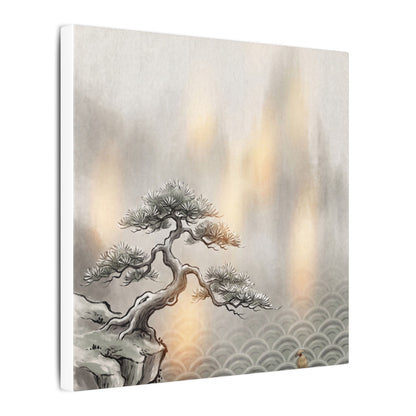 Pine Tree Canvas Art | Winter Japandi Japanese Pattern Art