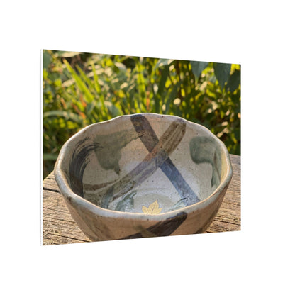Earthy Ceramic Bowl Canvas Art - Japanese Pattern Japandi