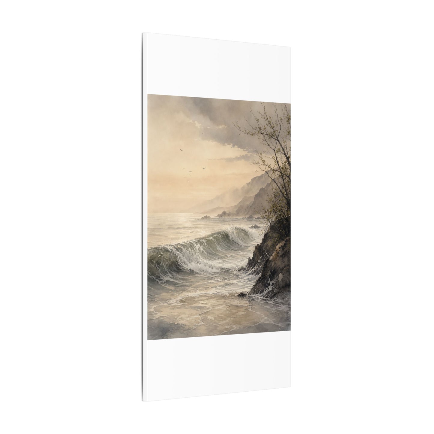 Ocean Wave Spring Canvas Art | Japandi Elegant Design