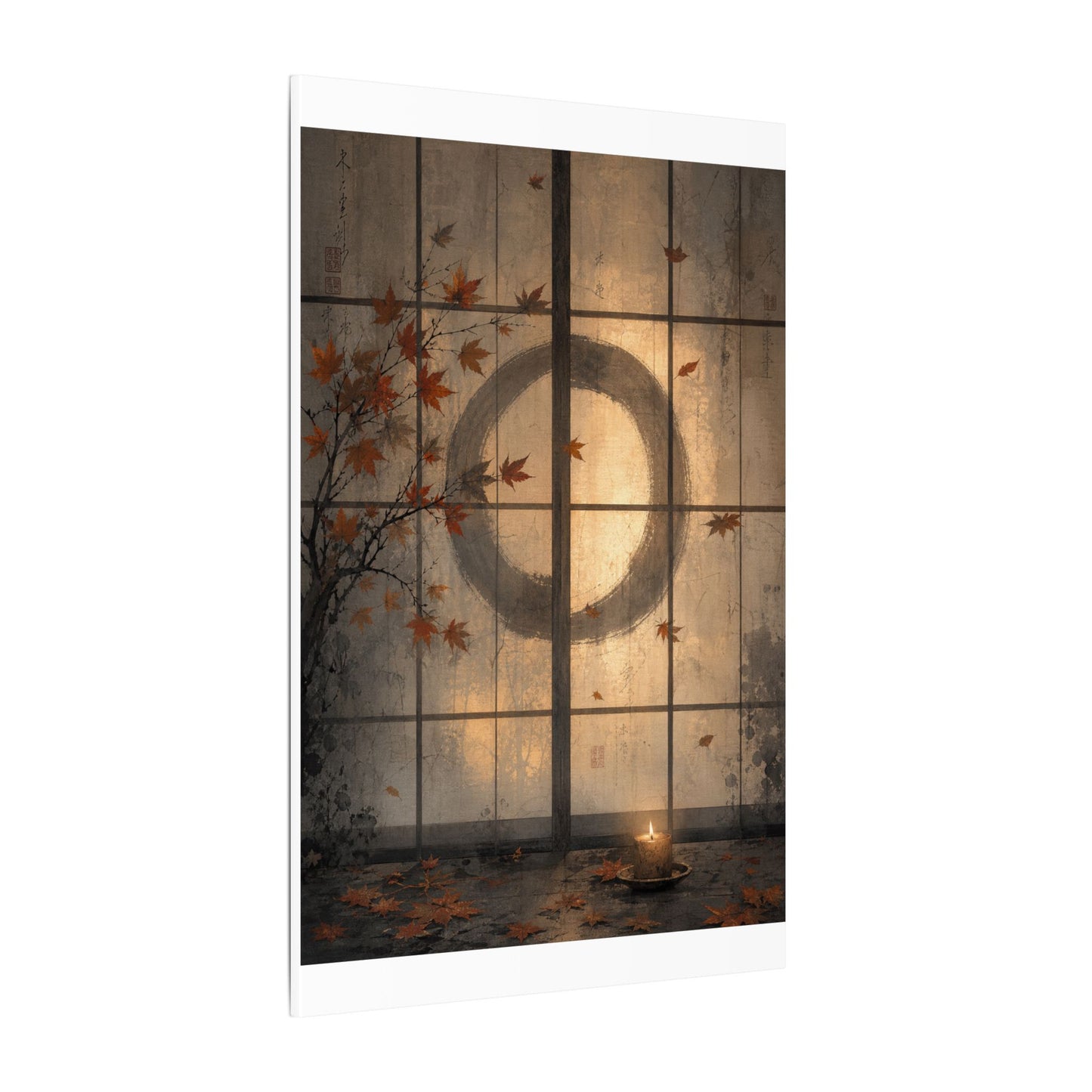 Shoji Screen Texture Canvas Art | Earthy Japandi Art
