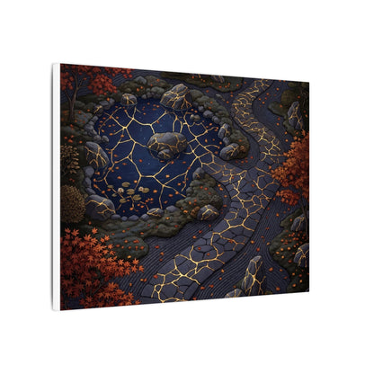 Moonlit Garden Gold Vein Canvas Art | Resilient Kintsugi Art