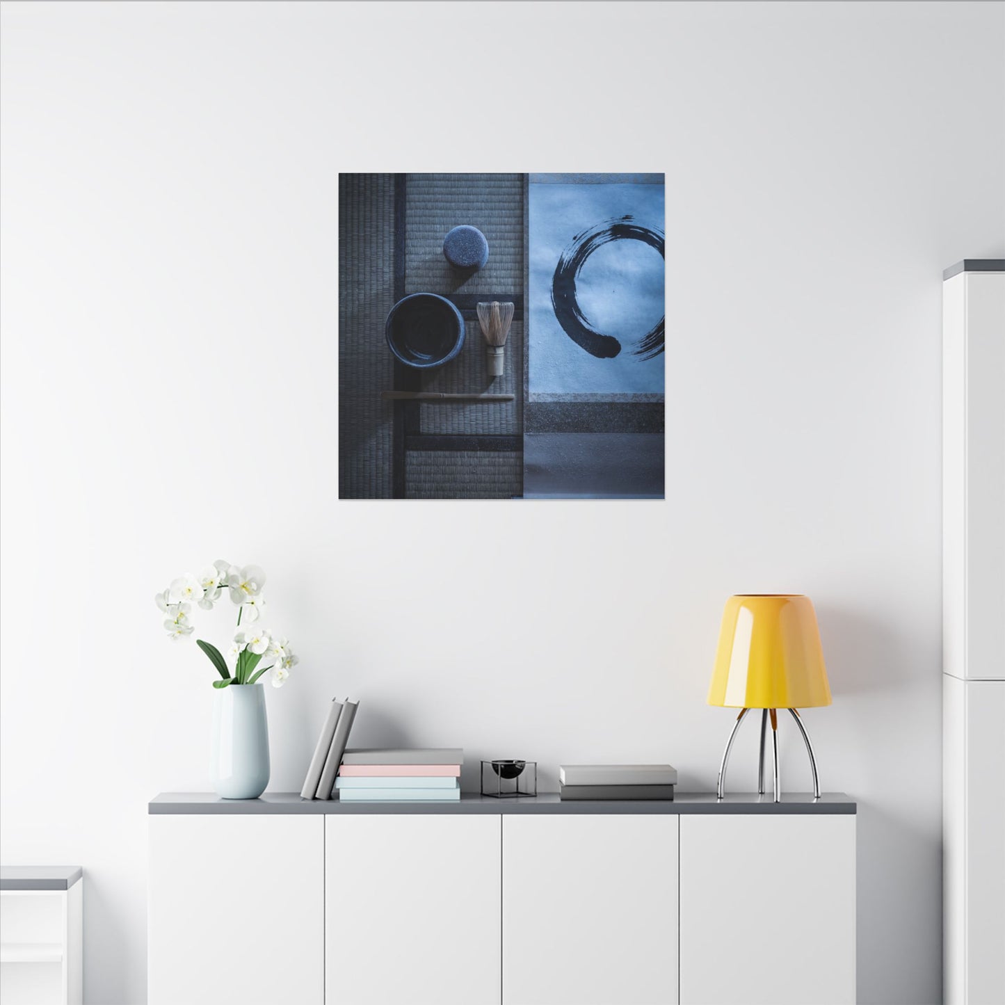 Tea Ceremony Enso Canvas Art | Calm Zen Art
