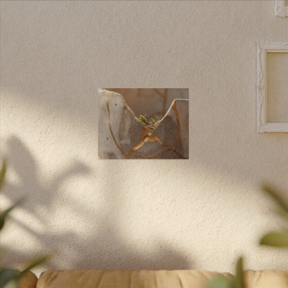 Golden Hour Broken Pottery Canvas Art - Japandi Kanso