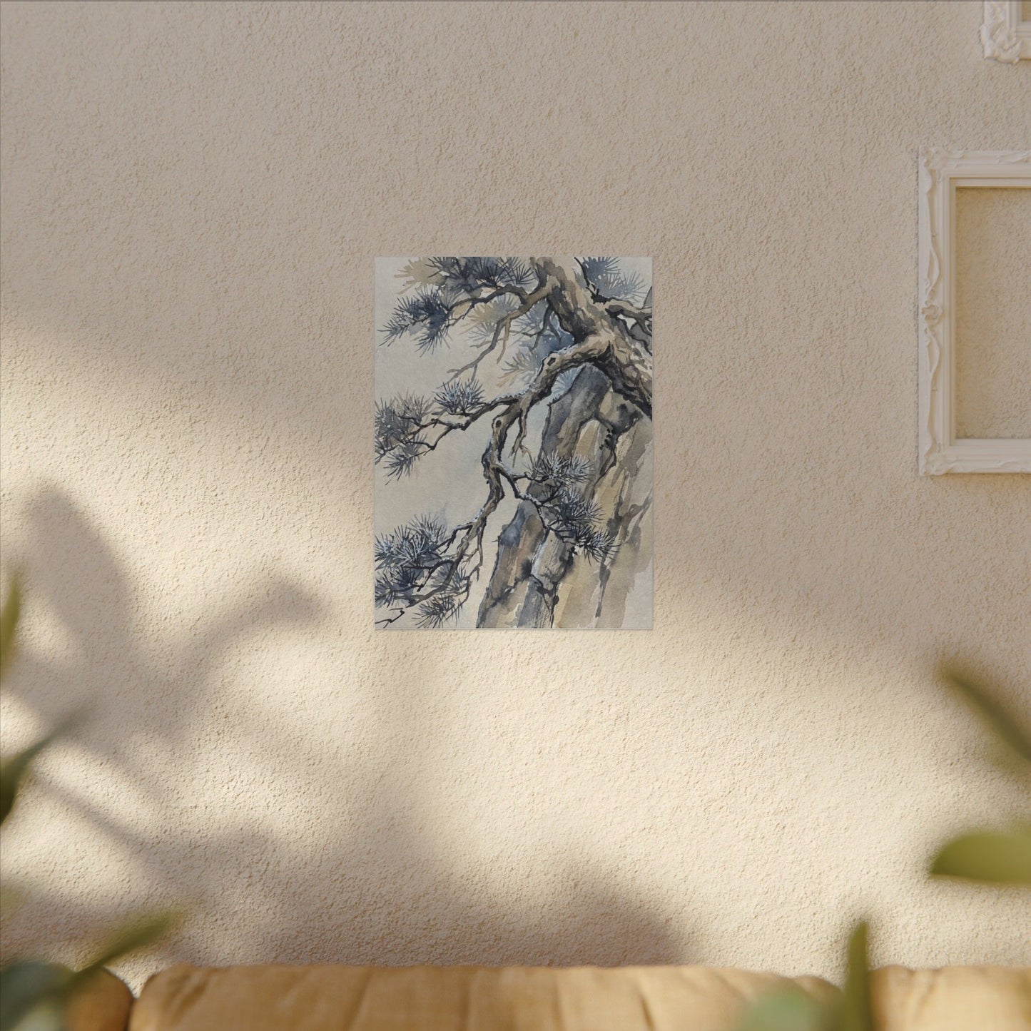 Moonlight Pine Tree Canvas Art - Japandi Seijaku