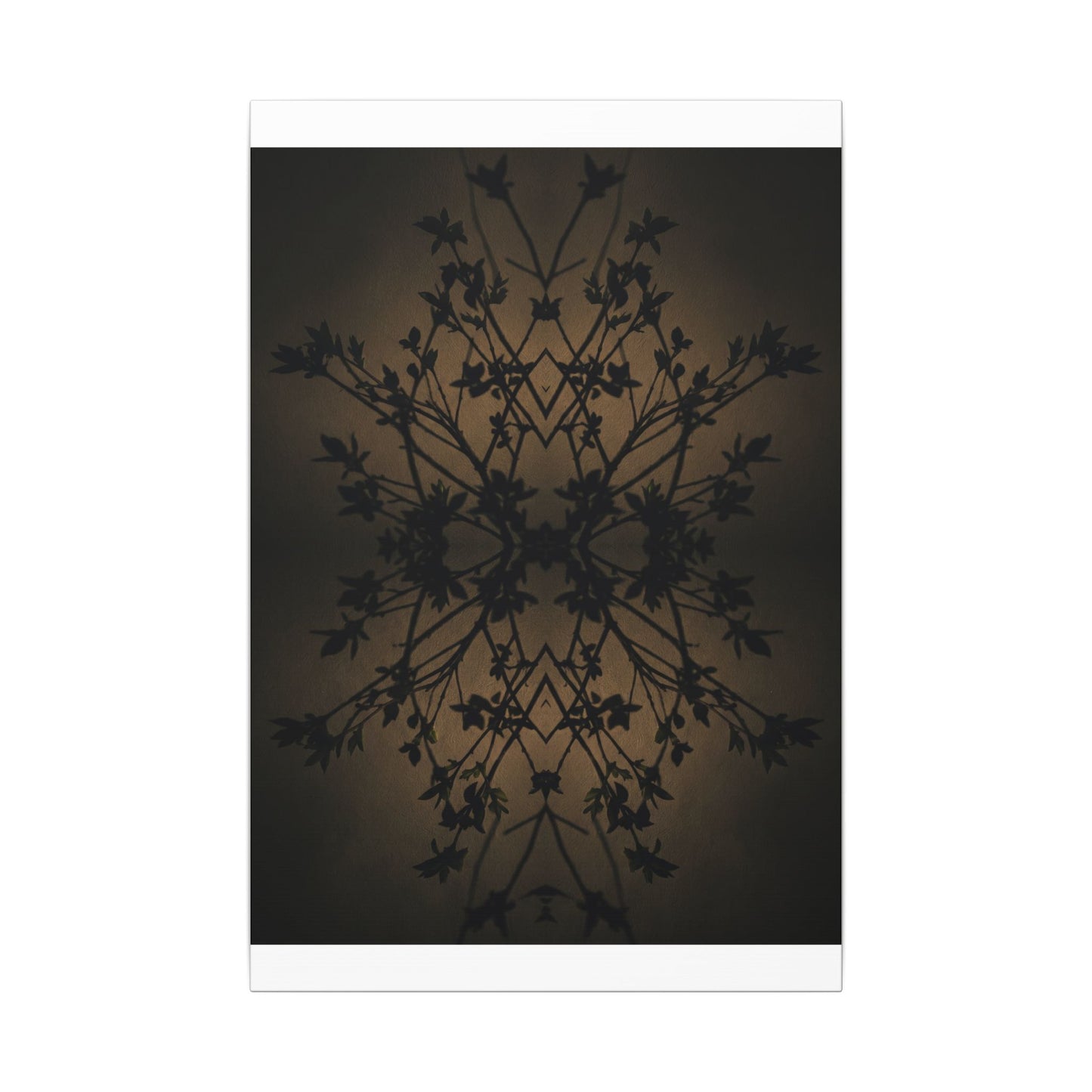 Golden Hour Shadow Play Canvas Art - Dark Japandi Seijaku