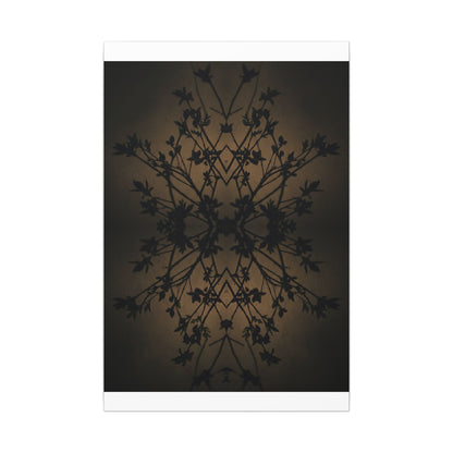 Golden Hour Shadow Play Canvas Art - Dark Japandi Seijaku