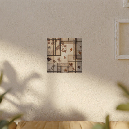 Shoji Screen Japanese Pattern Canvas Art | Neutral Japandi Art