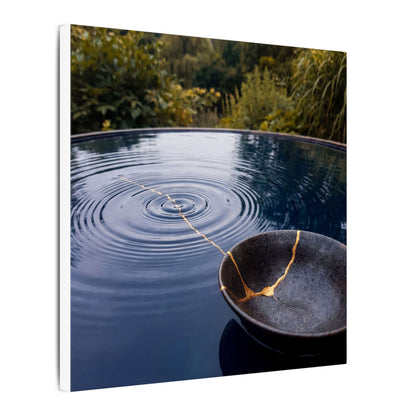 Kintsugi Water Ripple in Overcast | Broken Beauty Canvas Art