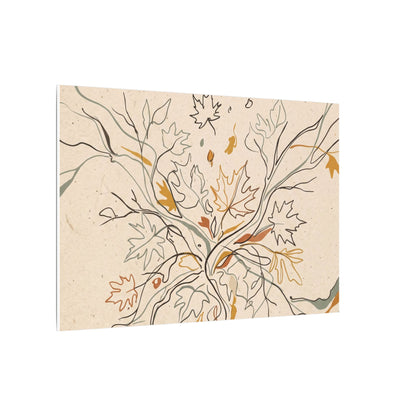 Warm Shadow Play Canvas Art - Minimal Line Japandi