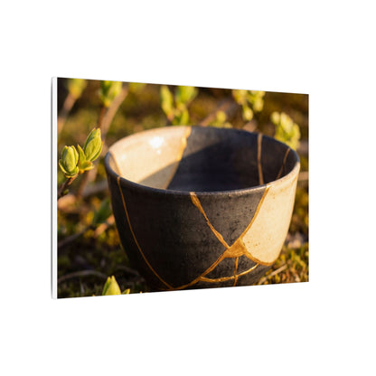 Seijaku Broken Pottery Canvas Art - Kintsugi Gold Repair