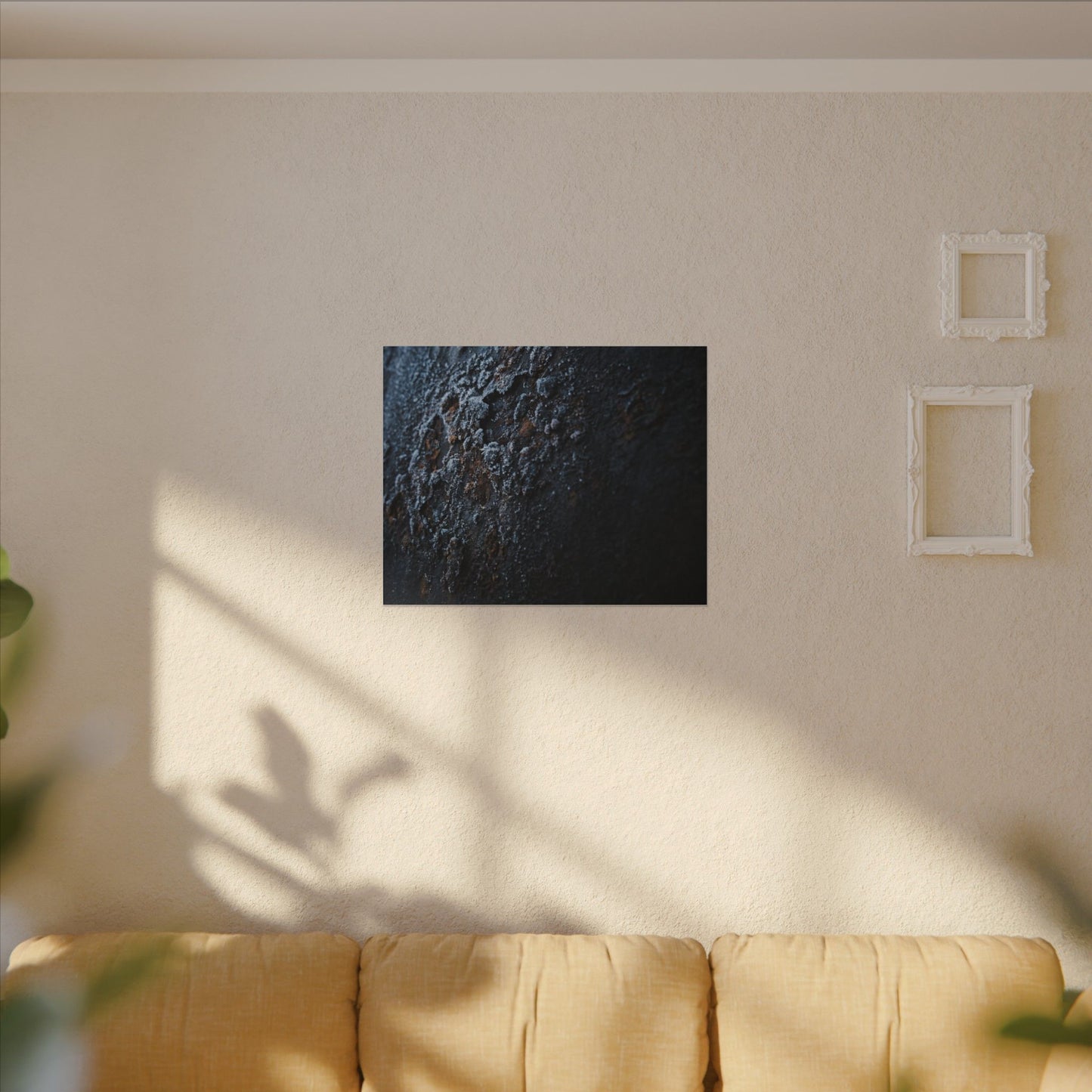 Rust Patina Canvas Art | Winter Dark Japandi Shadow Zen Art