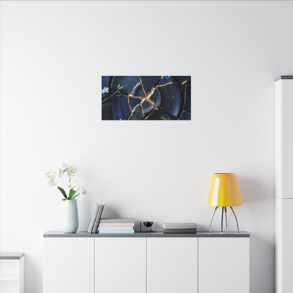Moonlight Broken Pottery Canvas Art - Kintsugi Fukinsei