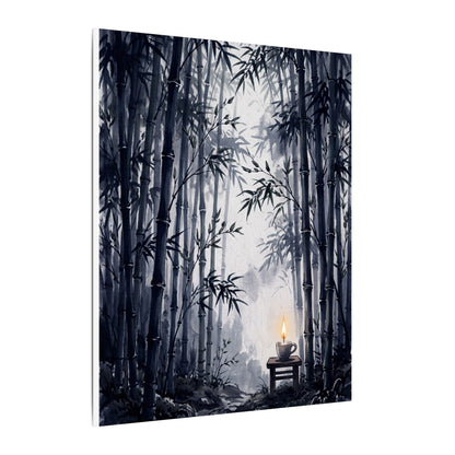 Tranquil Bamboo Grove Canvas Art - Sumi E Zen