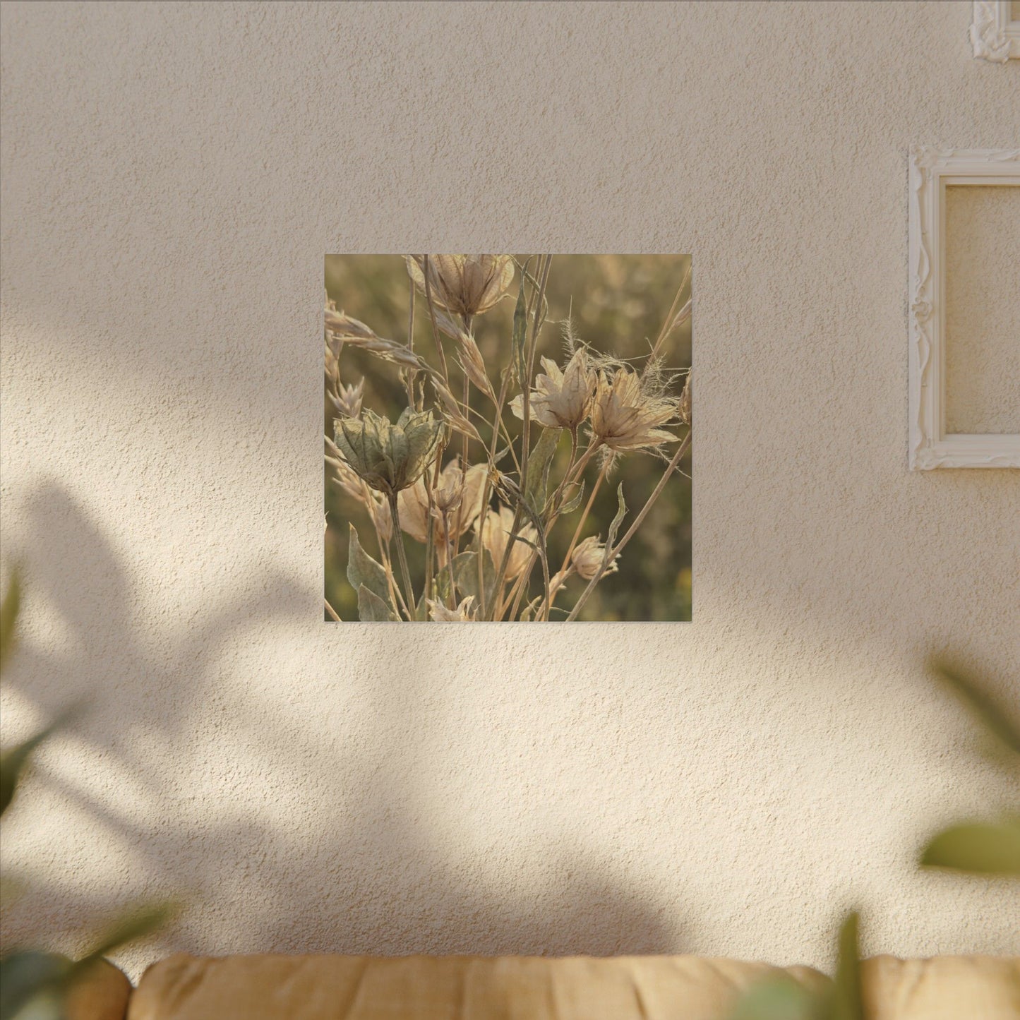 Summer Dried Flowers Minimal Line Canvas Art | Cozy Decor