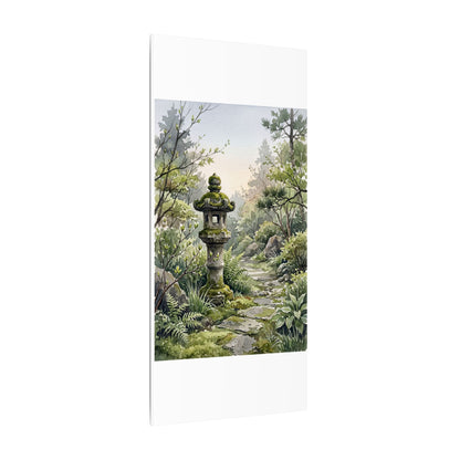 Neutral Stone Lantern Canvas Art - Watercolor Japandi