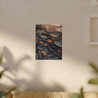 Golden Hour Silk Drape Canvas Art - Kintsugi Shibui
