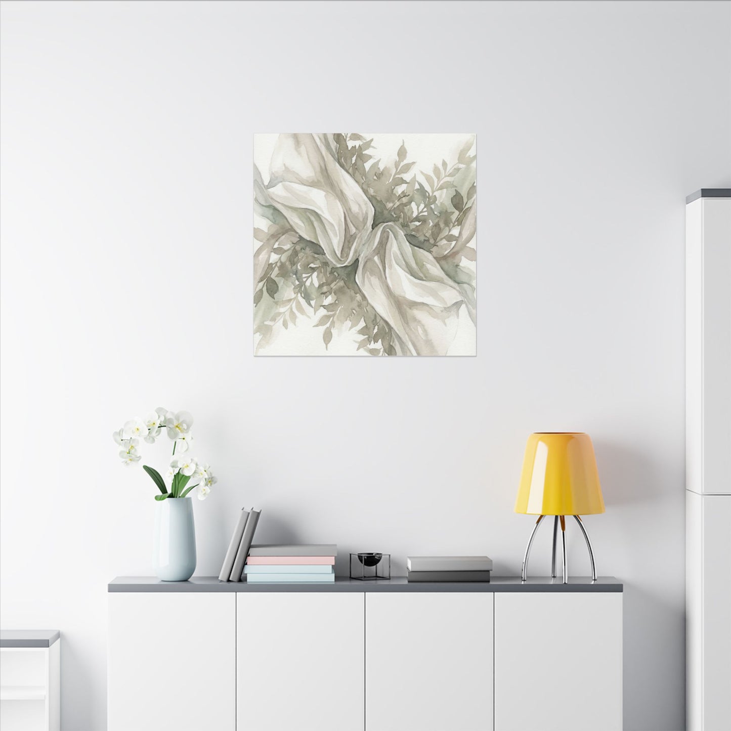 Summer Silk Drape Watercolor Canvas Art | Cozy Decor