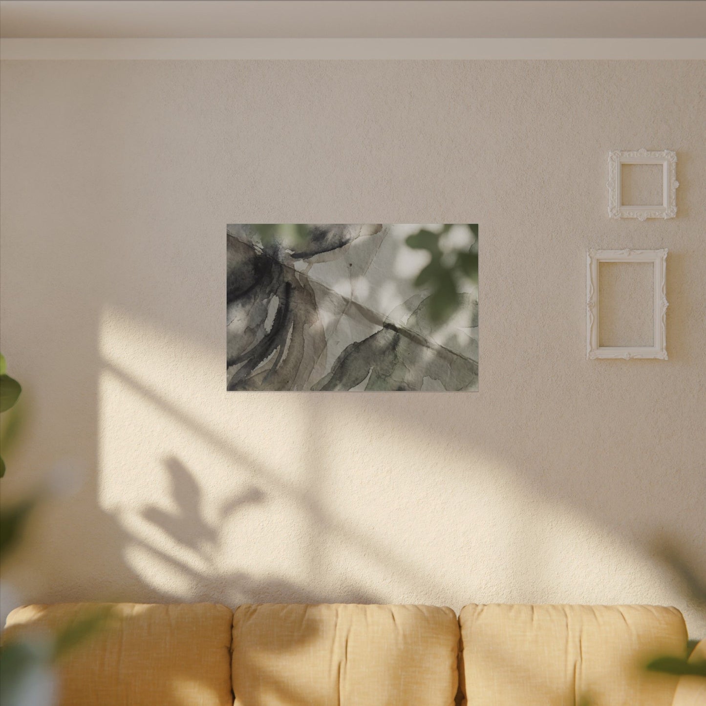 Spring Paper Fold Watercolor Canvas Art | Warm Decor
