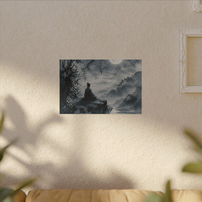 Ink Brushstroke Sumi E Canvas Art | Serene Zen Art