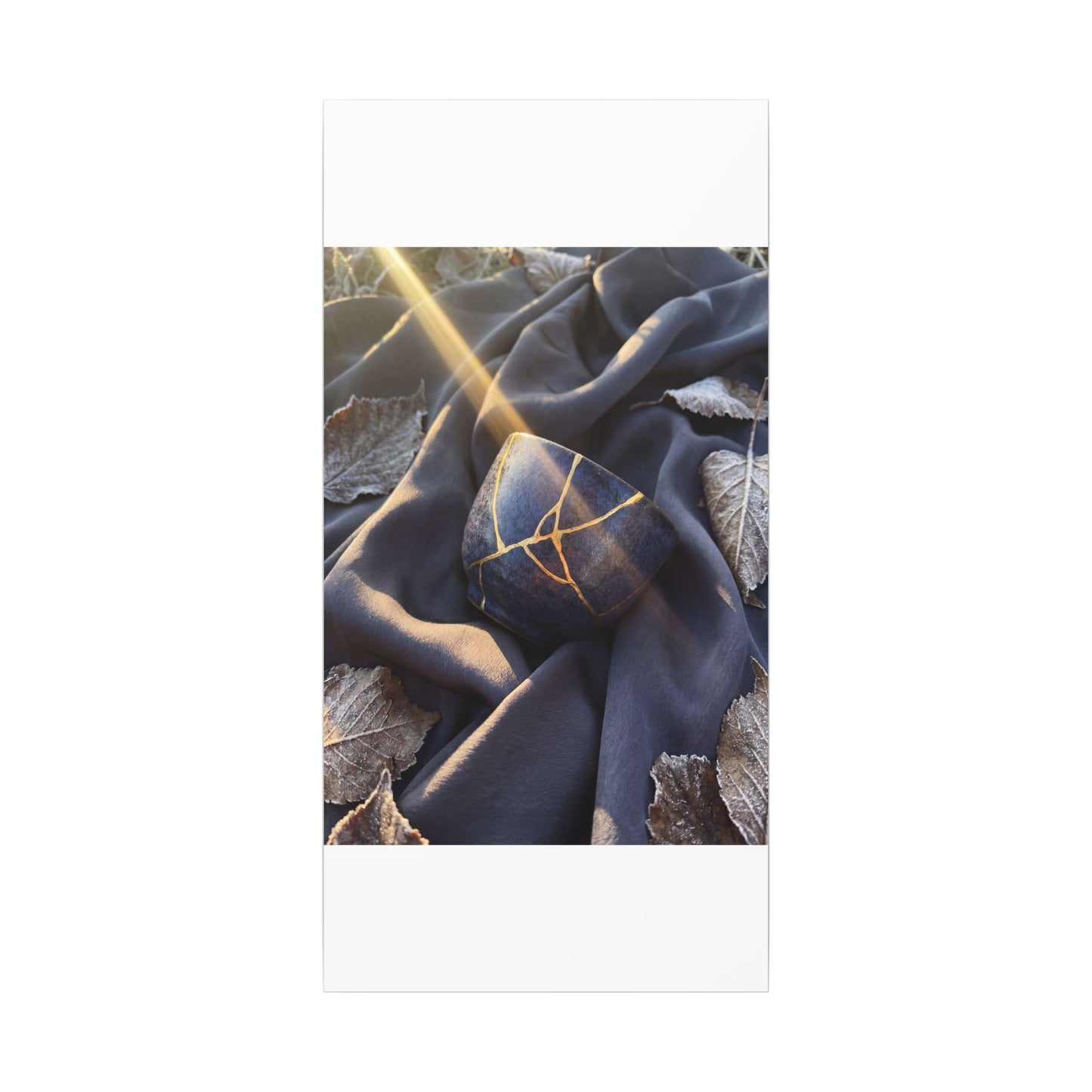 Winter Silk Drape Gold Repair Canvas Art | Artful Decor