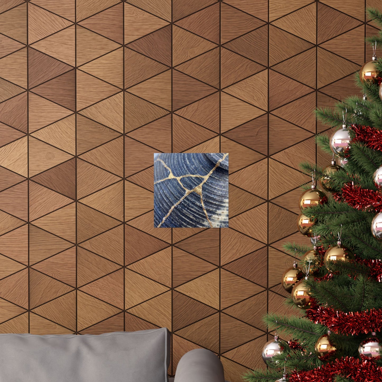Shibui Water Ripple Wall Art Print - Kintsugi Gold Repair
