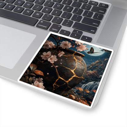 Beautiful Cherry Blossom Sticker - Gold Repair Kintsugi