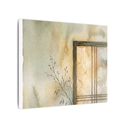 Ma Shoji Screen Canvas Art - Japandi Watercolor