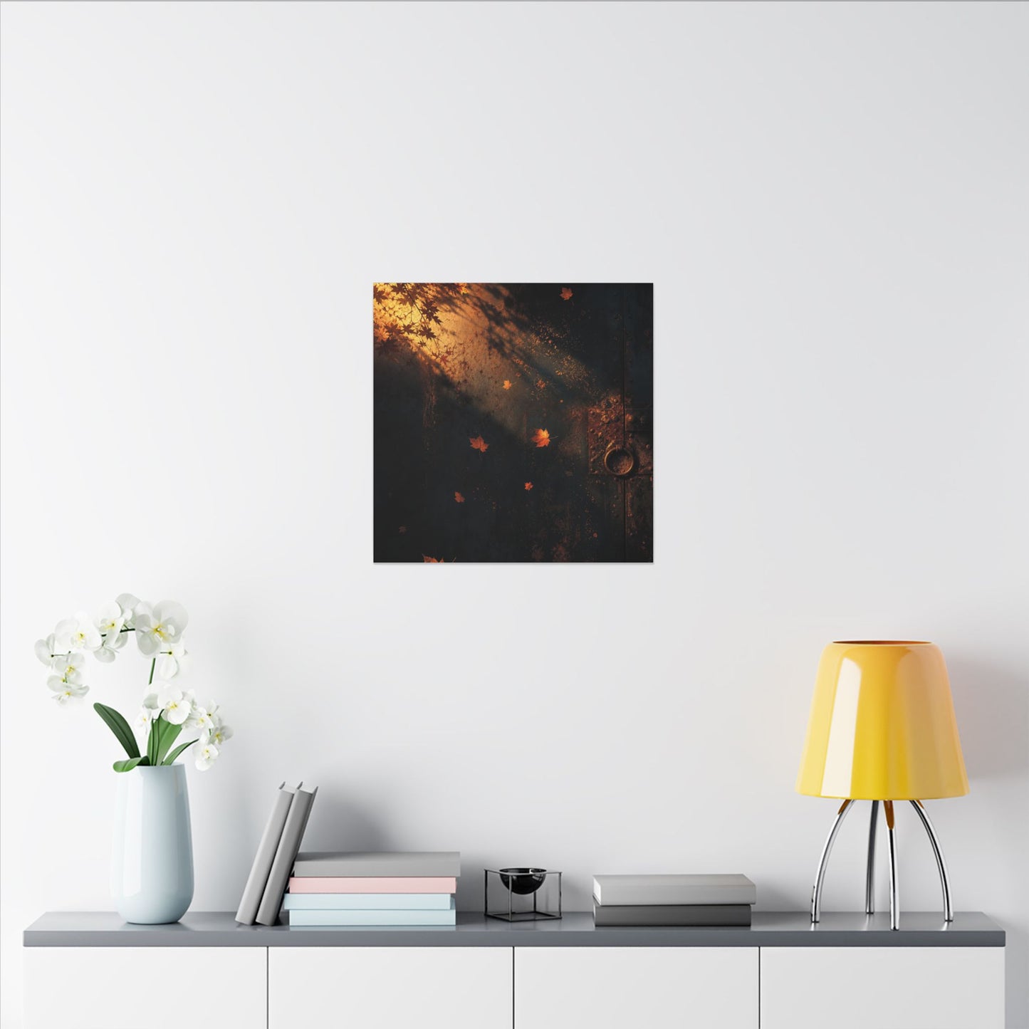 Dark Japandi Rust Patina in Golden Hour | Shadow Zen Canvas Art