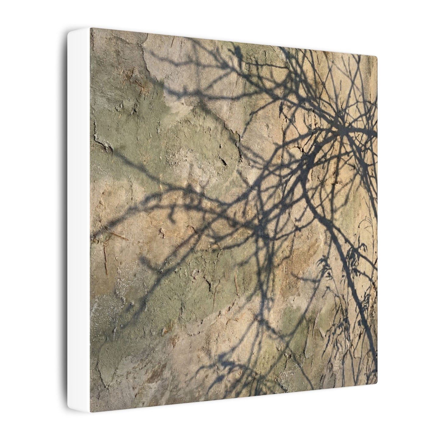 Japandi Shadow Play in Golden Hour | Texture Canvas Art