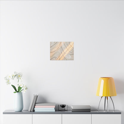 Shoji Screen Minimal Line Canvas Art | Warm Japandi Art