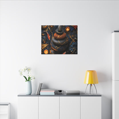 Summer River Stones Gold Vein Canvas Art | Resilient Decor
