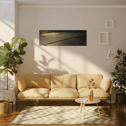 Dark Japandi Tea Ceremony in Golden Hour | Dark Texture Canvas Art