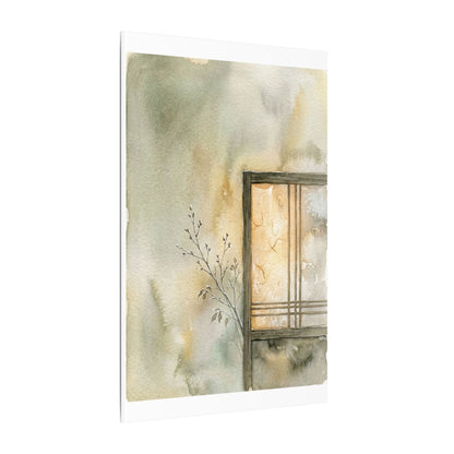 Ma Shoji Screen Canvas Art - Japandi Watercolor