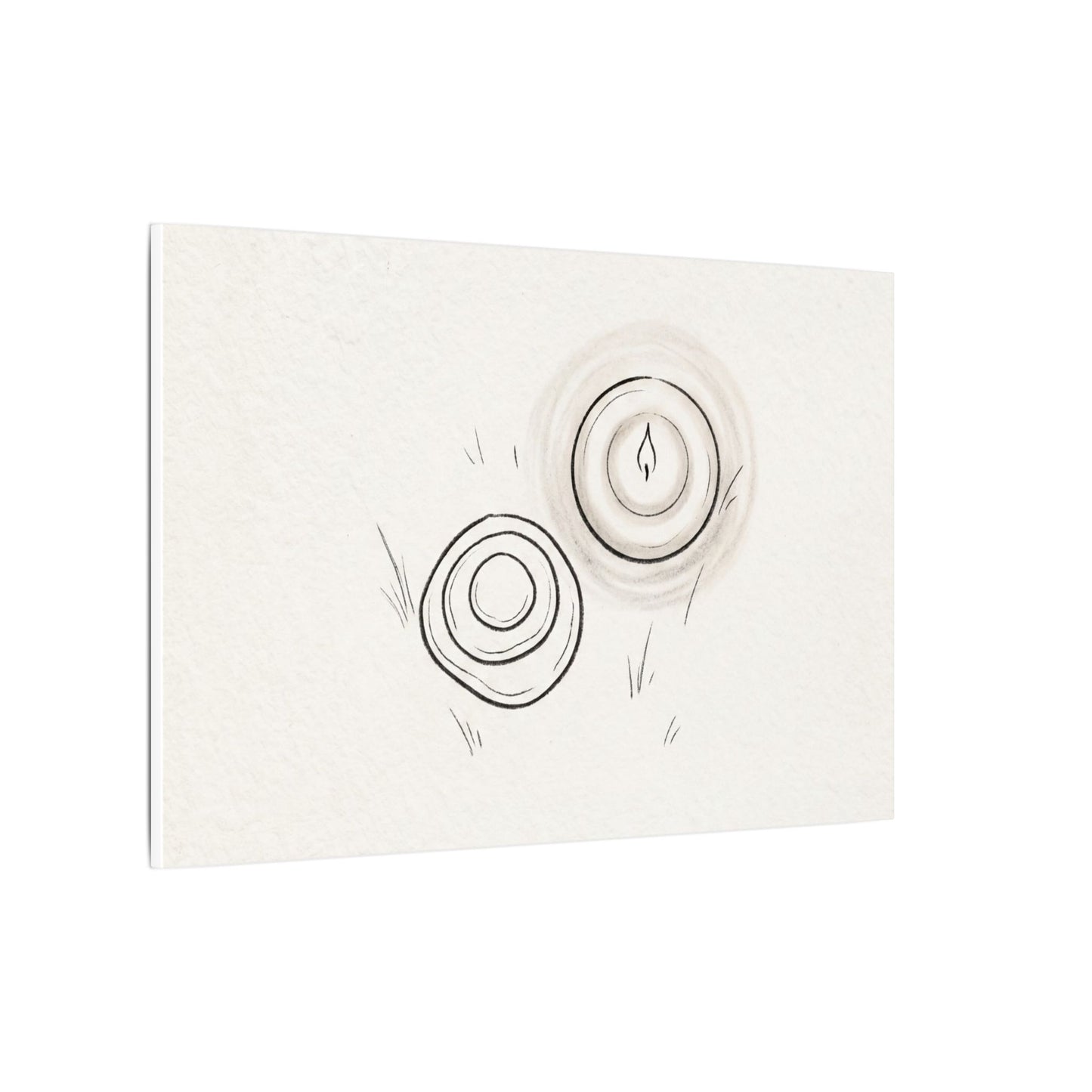 River Stones Canvas Art | Winter Japandi Minimal Line Art