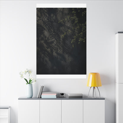 Overcast Shadow Play Canvas Art - Dark Japandi Seijaku