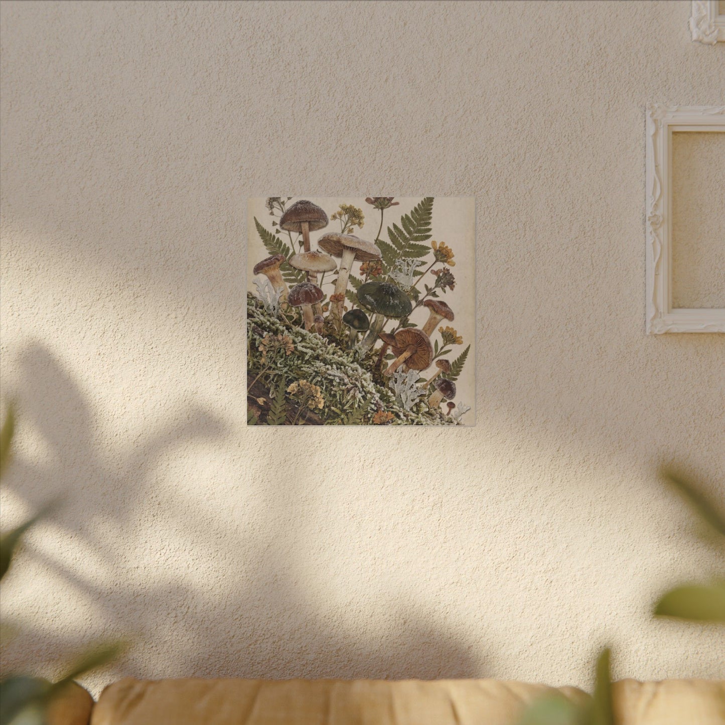 Winter Wild Mushrooms Herbarium Canvas Art | Enchanting Decor