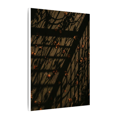 Dark Japandi Shadow Play in Golden Hour | Moody Minimal Canvas Art