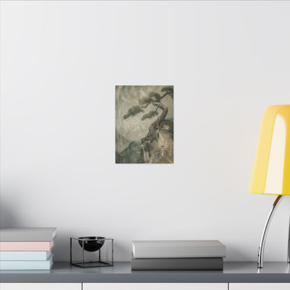 Fukinsei Pine Tree Canvas Art - Japandi Texture