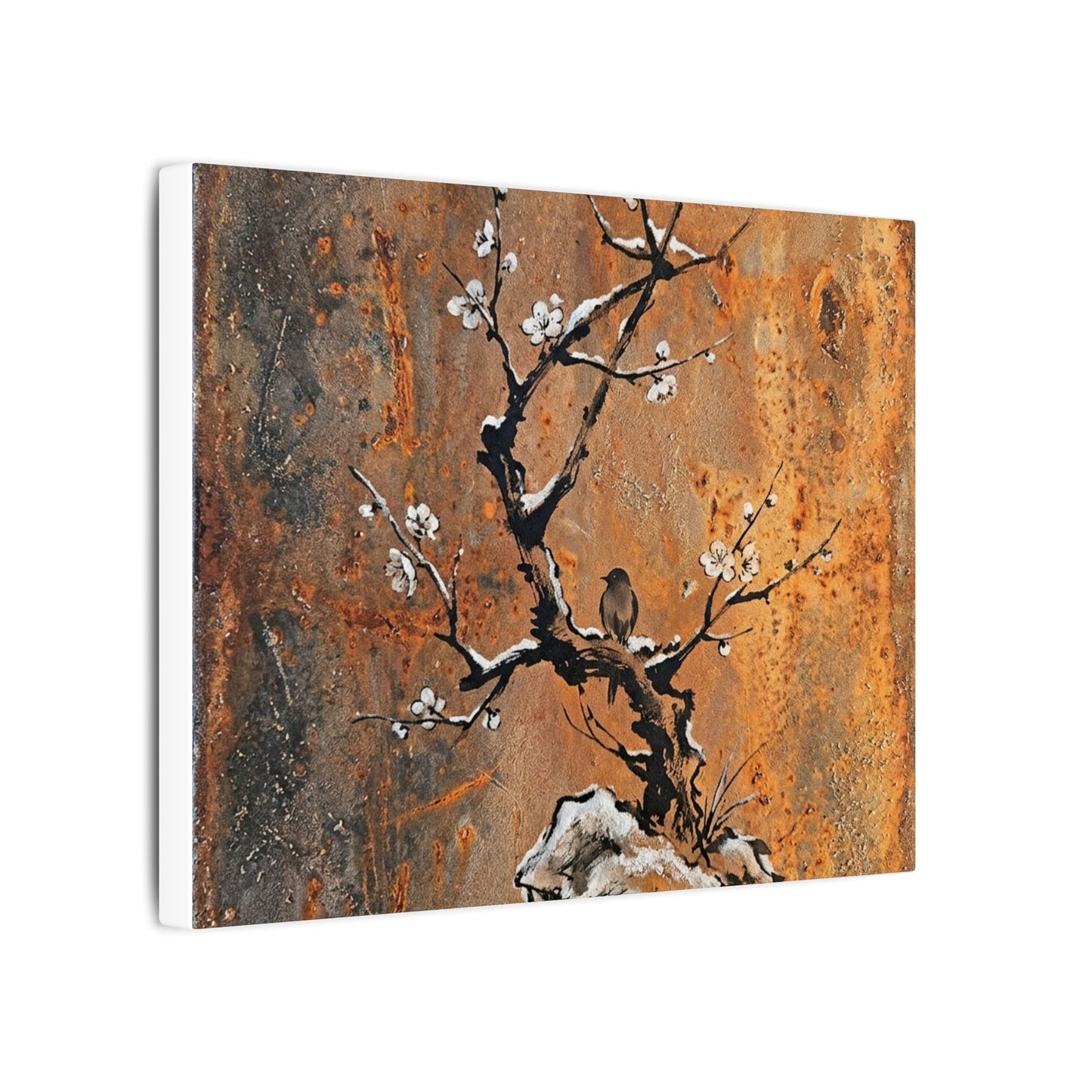 Datsuzoku Rust Patina Canvas Art - Zen Sumi E