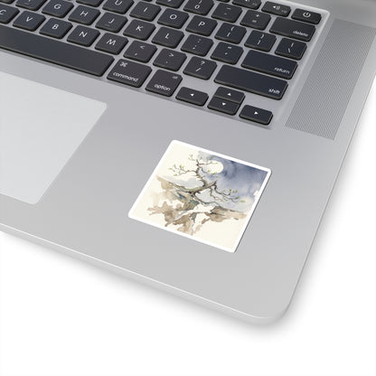 Pine Tree Sticker | Spring Japandi Watercolor Art