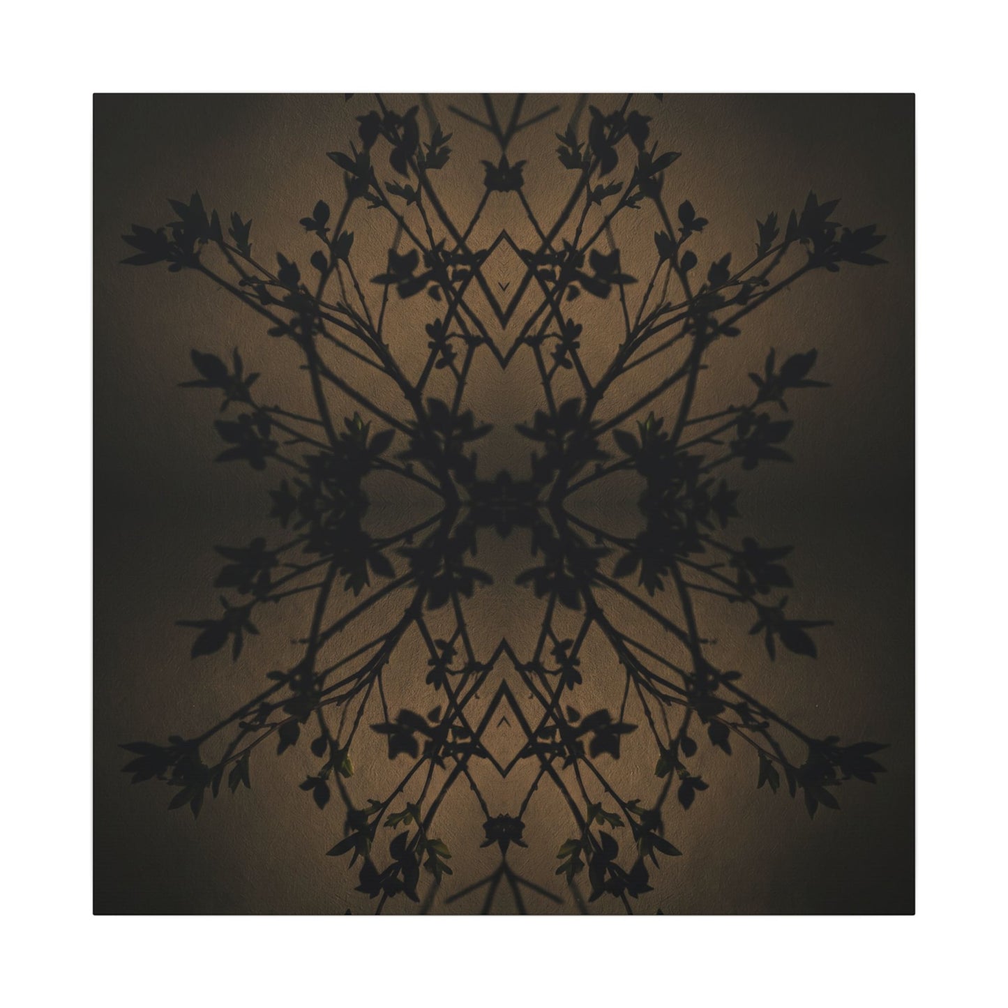 Golden Hour Shadow Play Canvas Art - Dark Japandi Seijaku