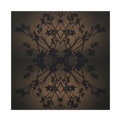 Golden Hour Shadow Play Canvas Art - Dark Japandi Seijaku