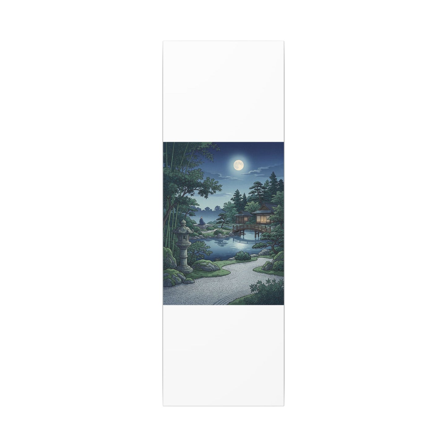 Summer Moonlit Garden Ukiyo E Inspired Canvas Art | Serene Decor